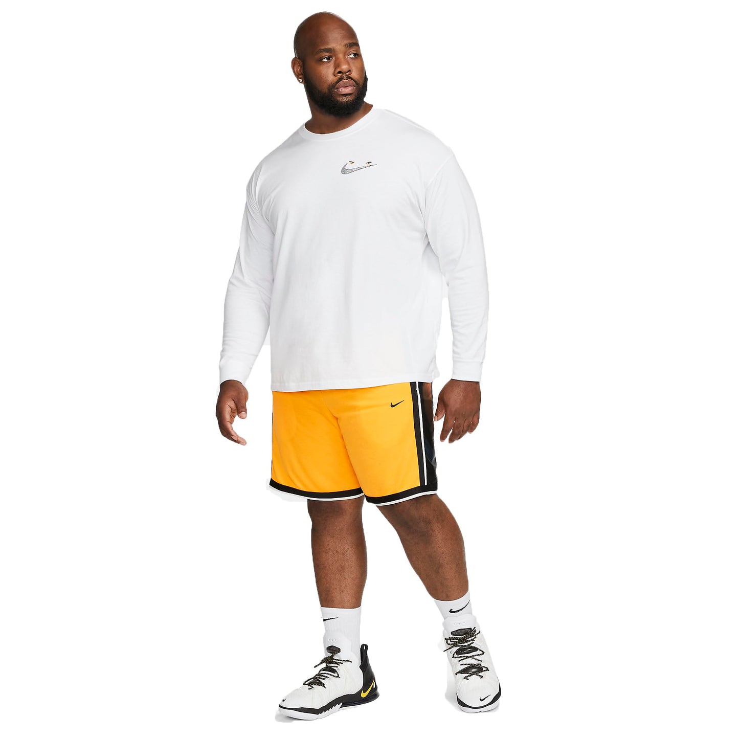 Nike Dri-FIT DNA+ Men's Basketball Shorts (US, Alpha, Large, Regular, Regular, University Gold/University Gold/Black)