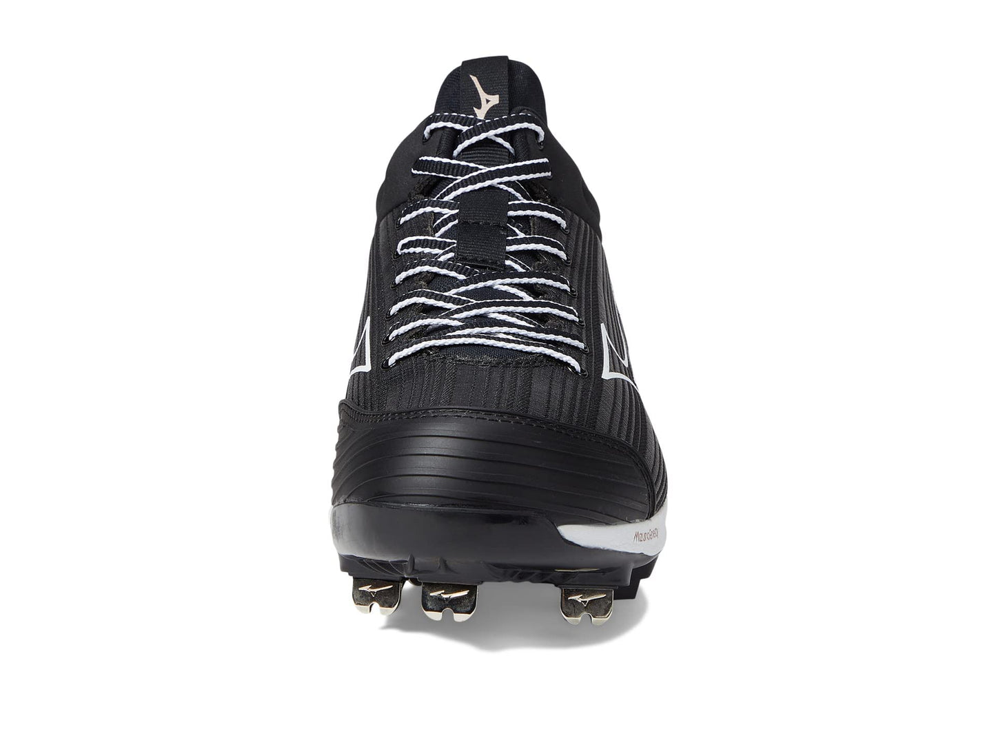 Mizuno Women's Sweep 6 Mid Softball Shoe, Black-White, 9
