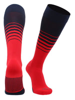 TCK Sports Elite Breaker Soccer Socks (Navy/Scarlet X-Large)