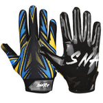 SNATCH Football Gloves Youth Football Gloves Tacky Receiver Gloves Skin Tight Game Day Football Gloves Youth & Adult Sizes