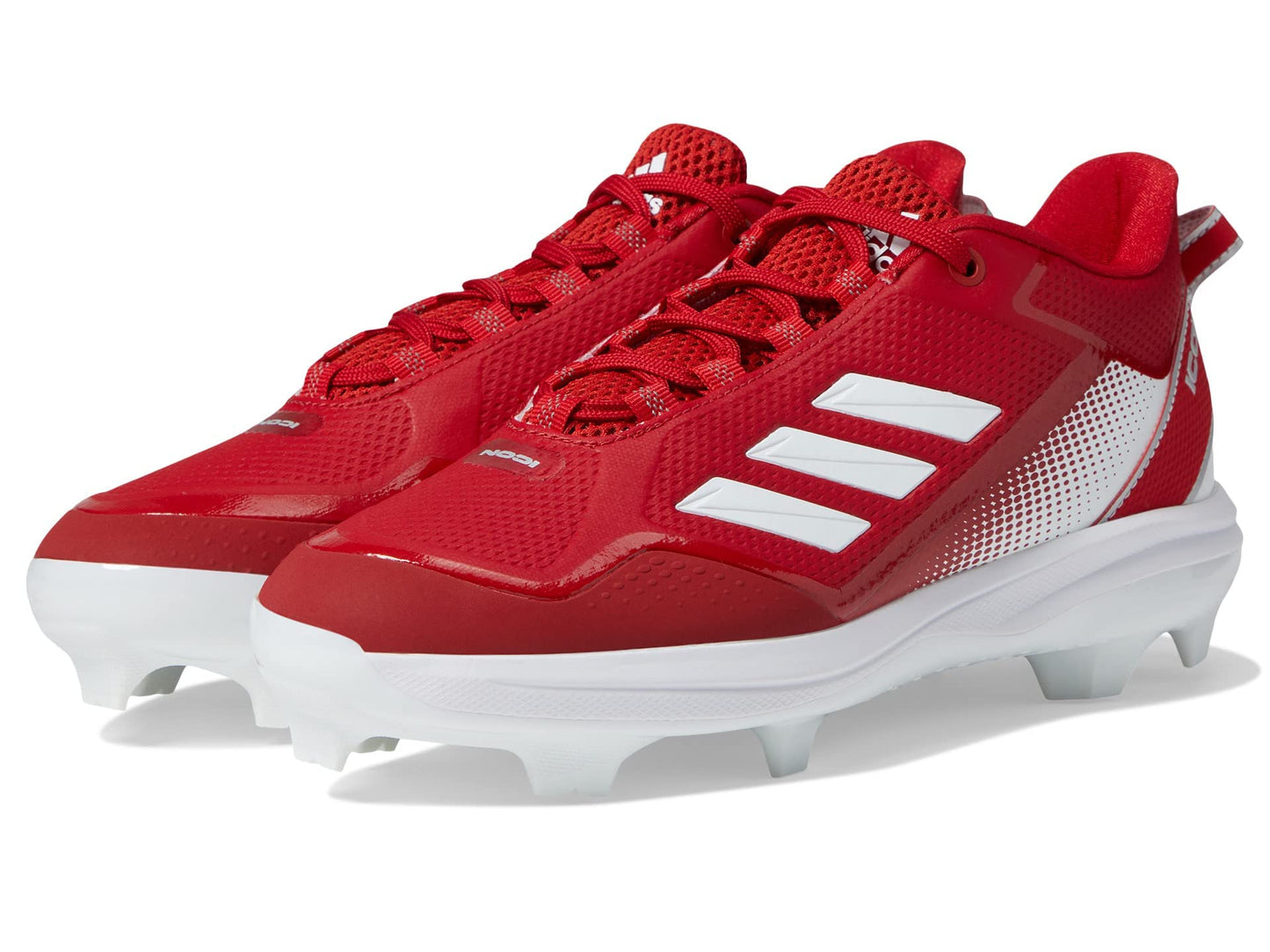 adidas Men's Icon 7 TPU Baseball Shoe, Team Power Red/Silver Metallic/White, 13
