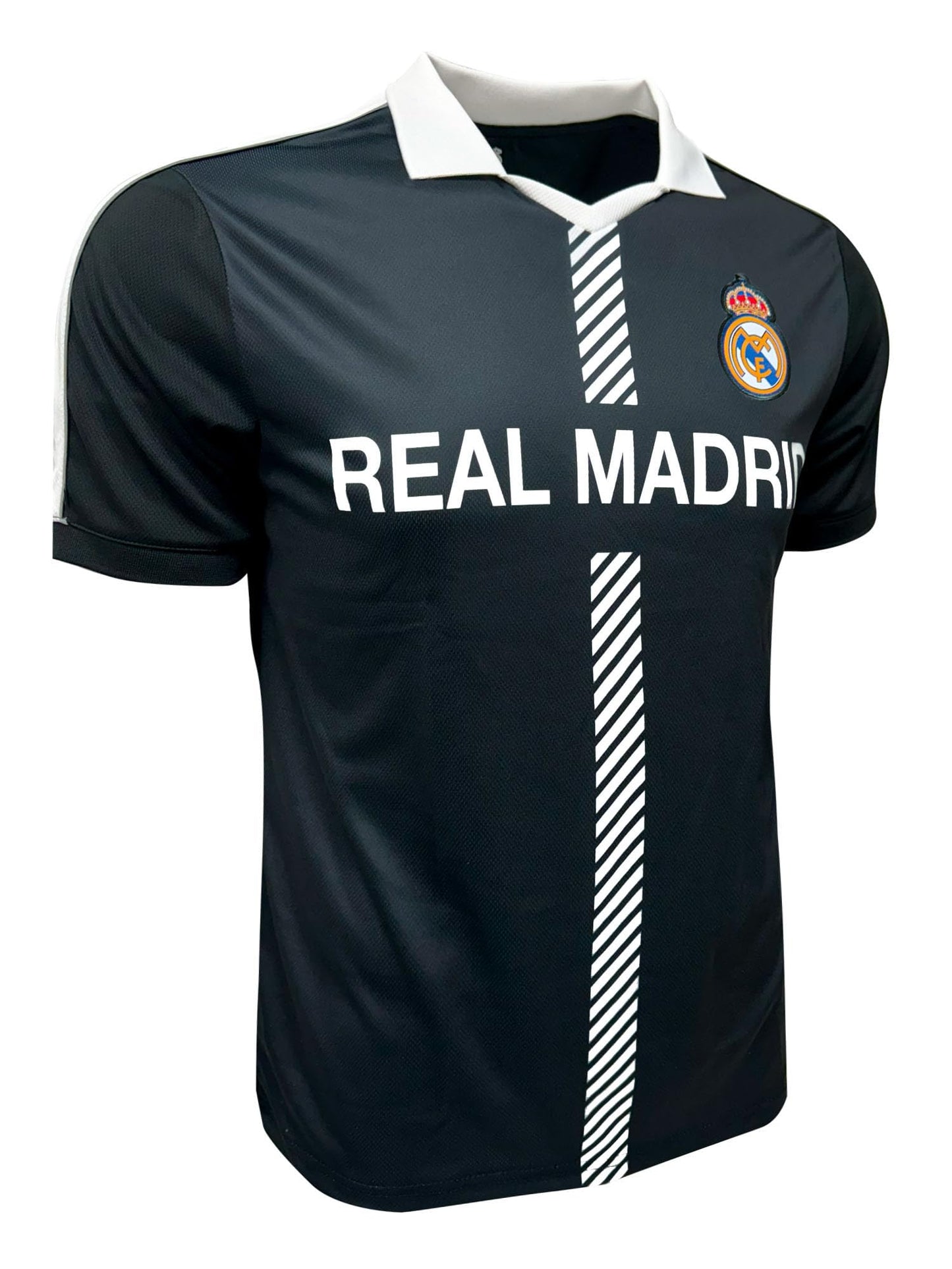 Real Madrid Shirt, Adult Sizes Licensed Real Madrid Fan Jersey (Medium) Black