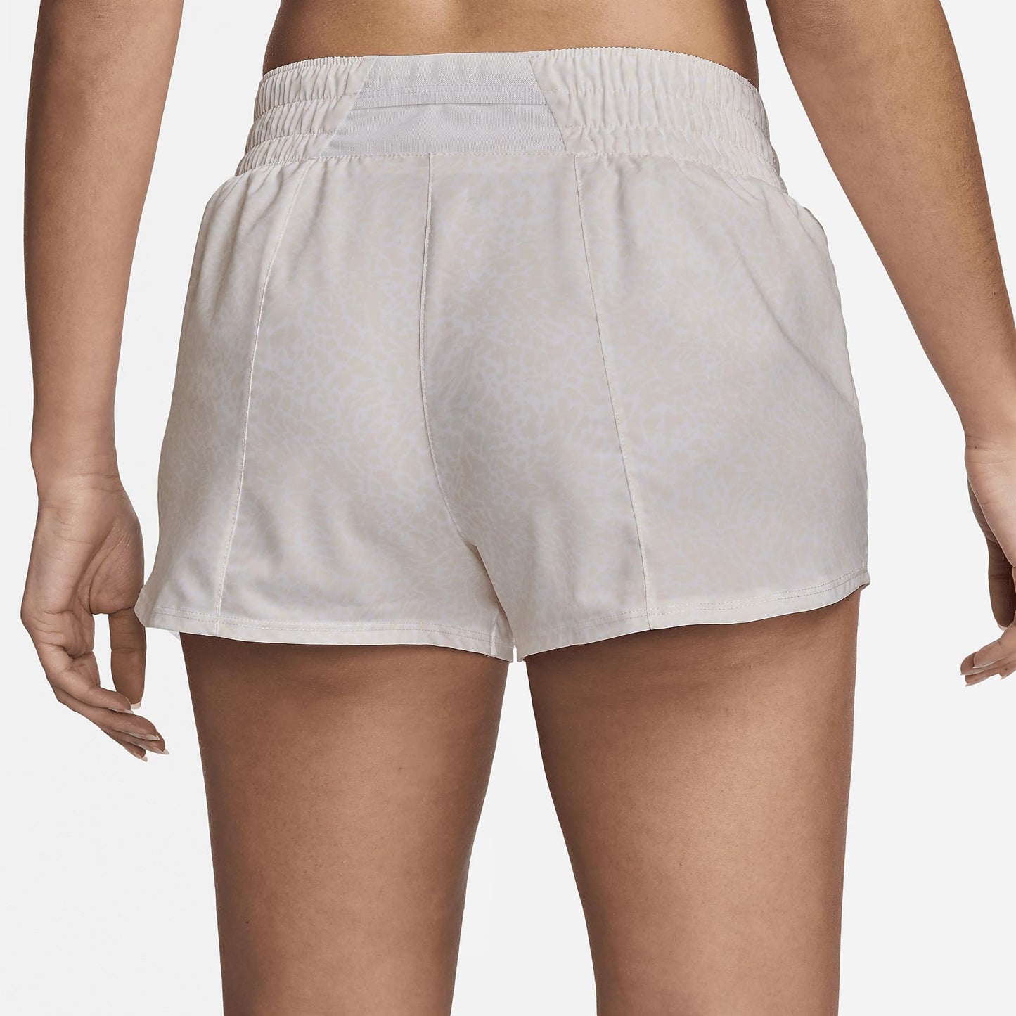 Nike One Women's Dri-FIT Mid-Rise 3" Brief-Lined Shorts (White/Phantom, HF4500-100) Size Small