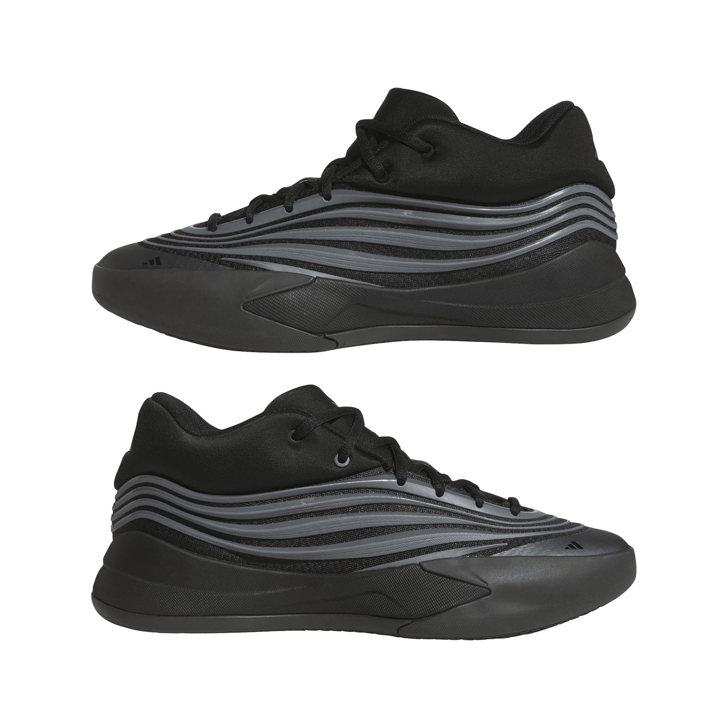 adidas Unisex Dame X Basketball Sneaker, Black/Iron Metallic/Lucid Blue, 12 US Men