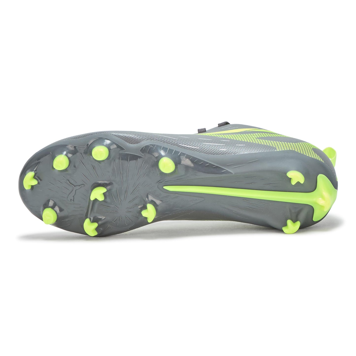 PUMA Ultra Play Firm, Artificial Ground Soccer Cleats Sneaker, Matte Aged Silver-Yellow Alert Aged Silver, 5 US Unisex Big Kid