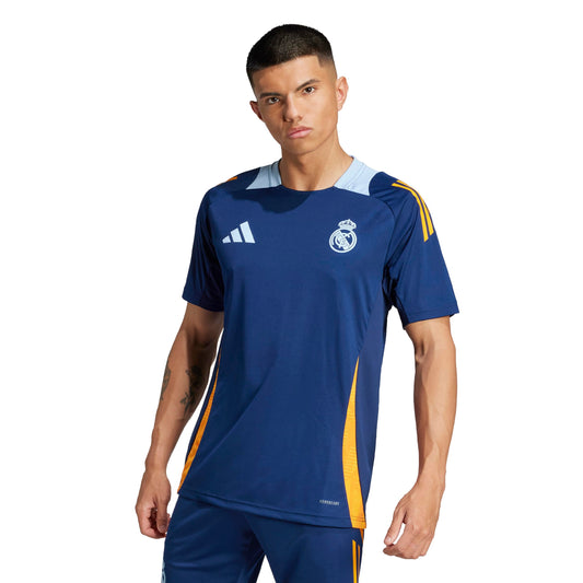 adidas Men's Real Madrid 24/25 Competition Training Jersey, Team Navy Blue/Crew Orange/Blue