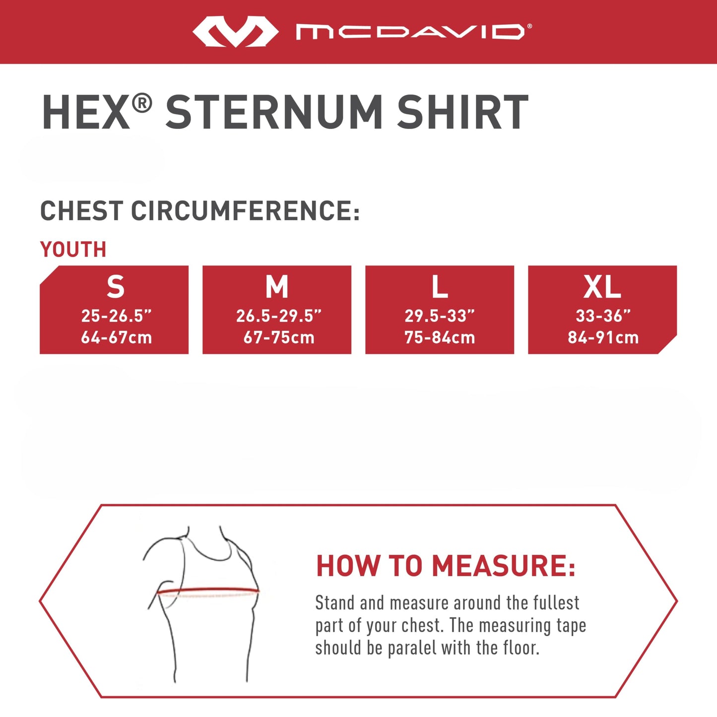 McDavid Youth Chest Protector, HEX Baseball Chest Protector Youth Sizes. Heart Guard Sternum Protection Compression Shirts, Padded Football Shirt for Lacrosse, Softball, Paintball, Rugby & More