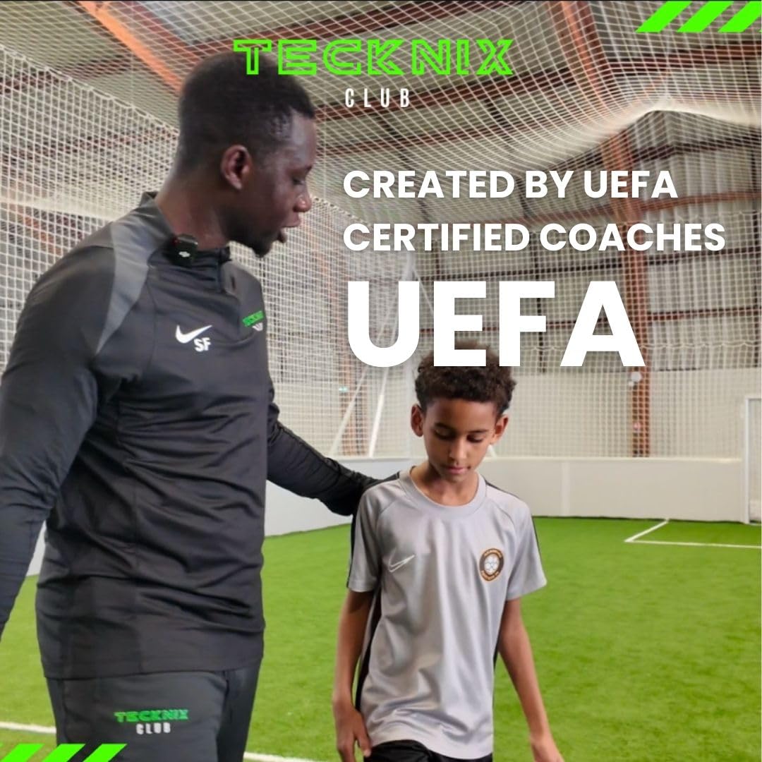 TECKNIX Soccer Training mat with app - Soccer Dribble Trainer for Kids- Soccer Skills Training Equipment - Indoor Soccer Training Game - Ideal Gift Set with Non-Slip Socks and Ball.