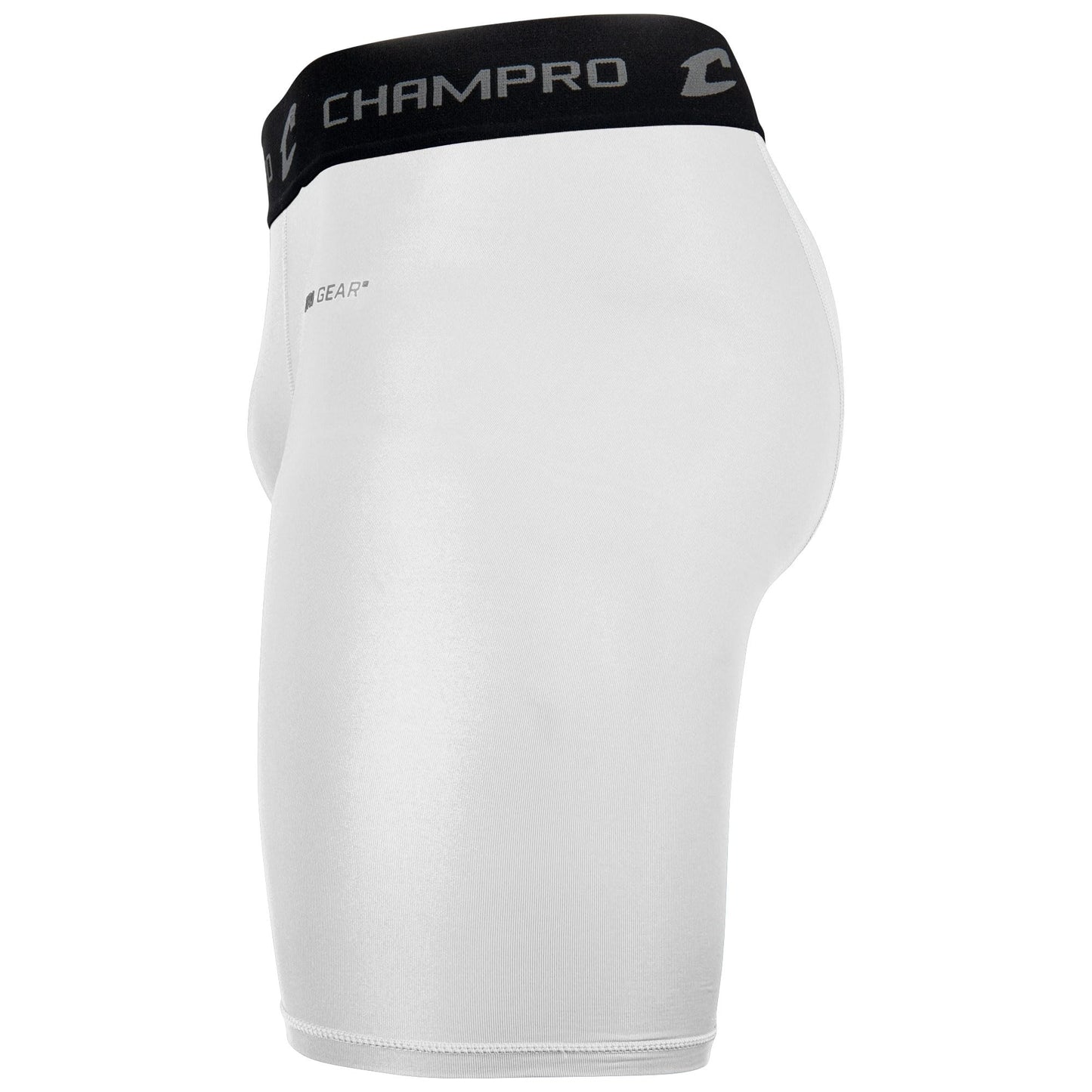 Champro Polyester/Spandex Compression Short, Adult Medium, White