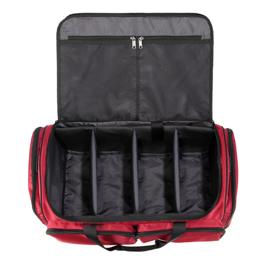 Sneaker Bag Travel Shoes Duffel Bag Men Women Gym Sport Luggage Duffle Carrying Case Bag Divider Adjustable Compartment Portable Soccer Athletic Shoes Carrier Heavy Duty Traveling Accessories (RED)