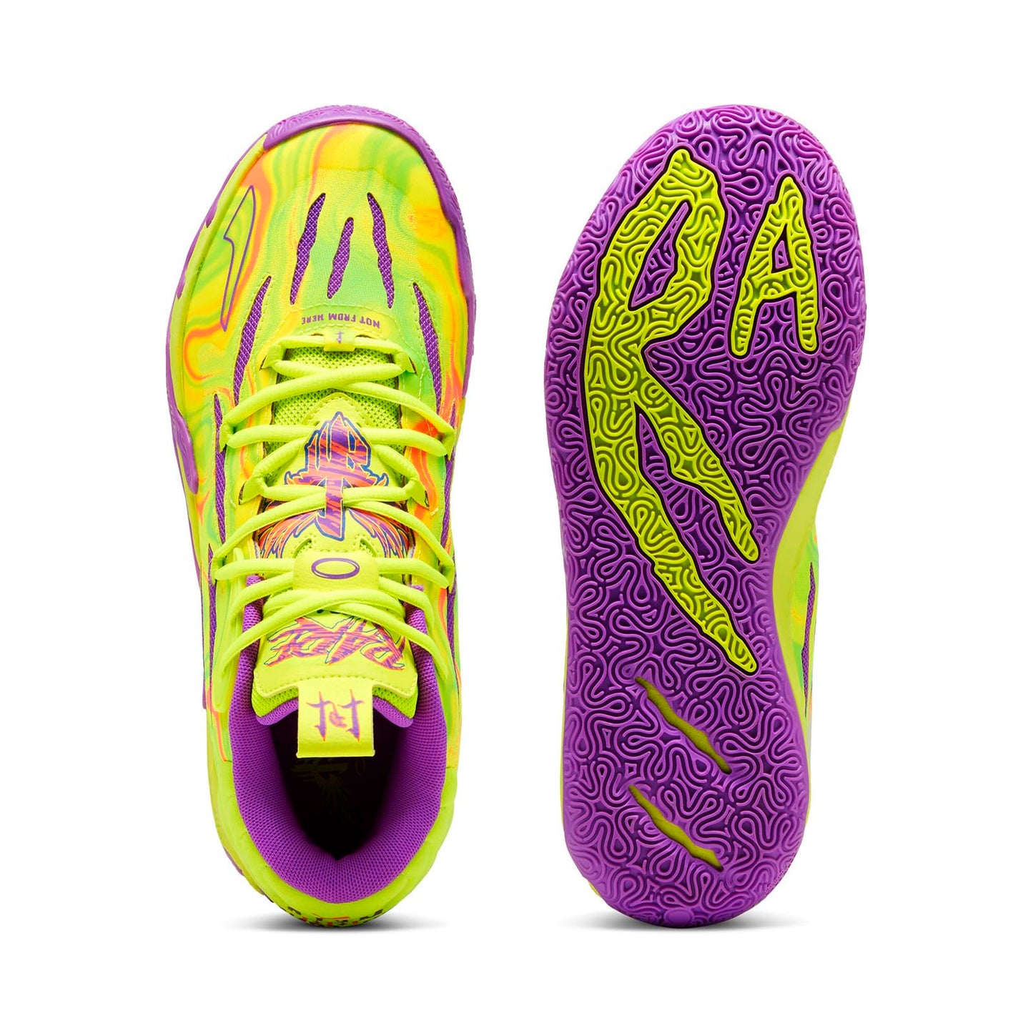 PUMA Womens Mb.03 Spark Basketball Sneakers Shoes Athletic Court, Indoor - Yellow - Size 9.5 M, 37989801