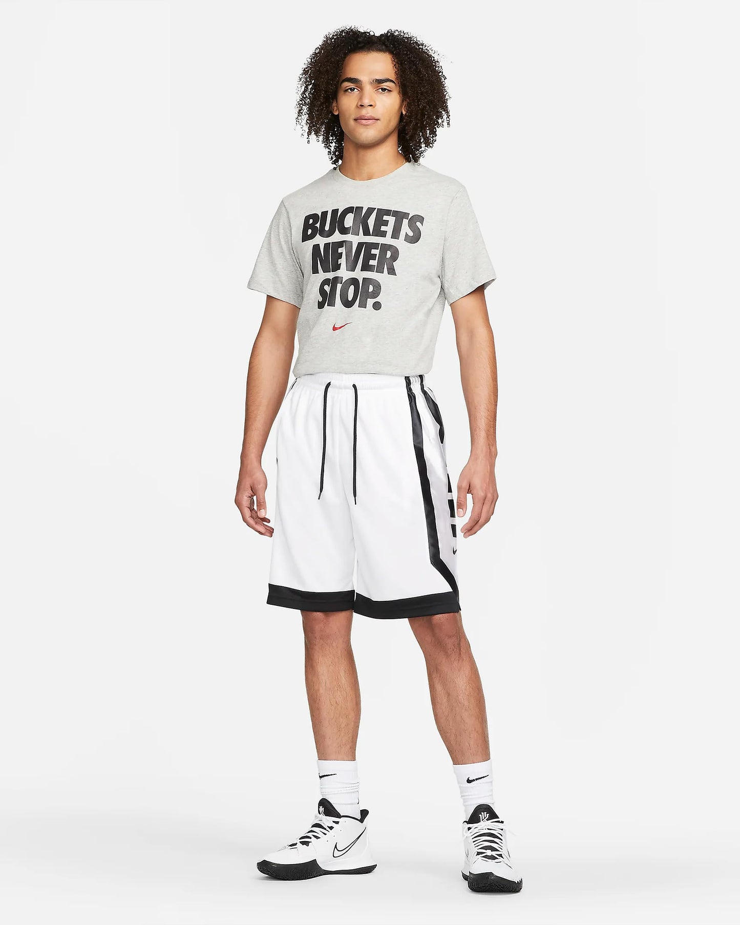 Nike Dri-FIT Elite Men's Basketball Shorts (X-Large, White/Black/Black)