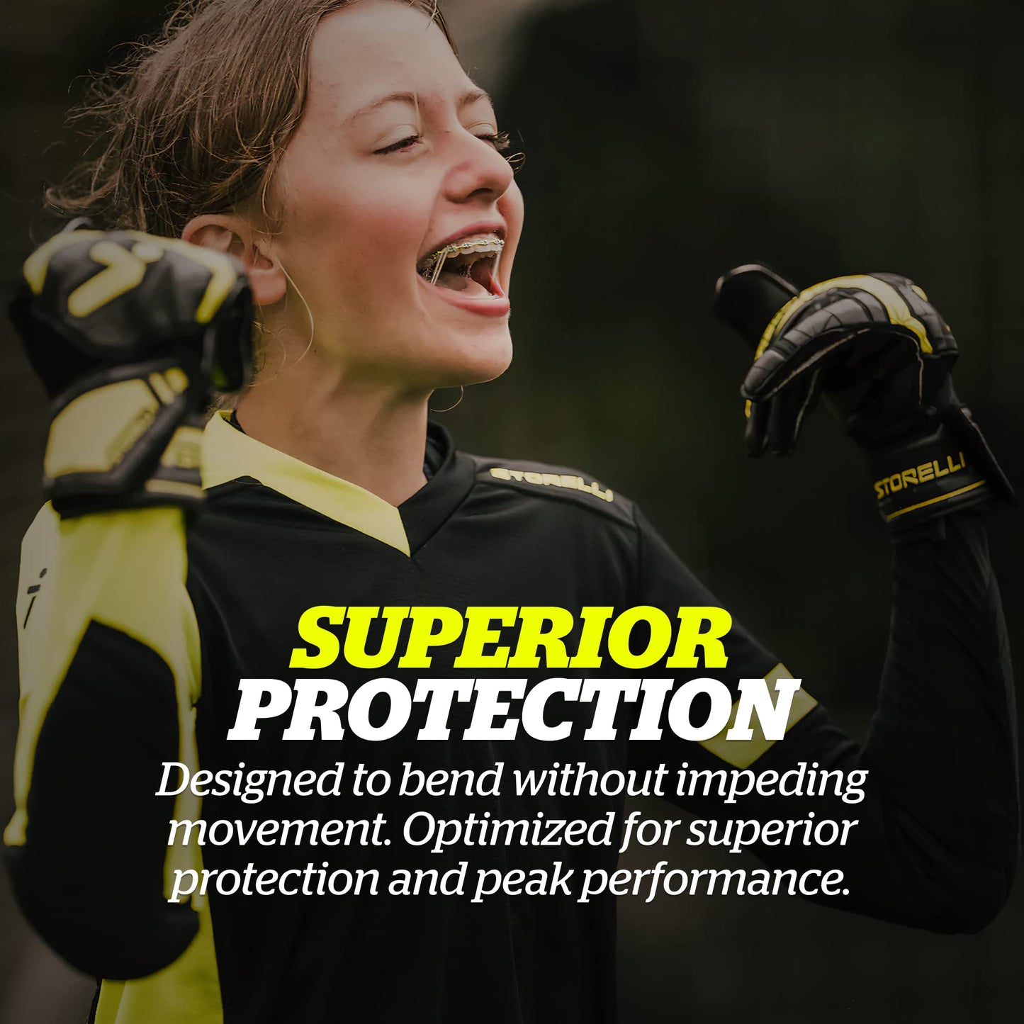 Storelli ExoShield Gladiator Goalkeeper Jersey, High-Impact Protection, Sweat-Wicking, Breathable Athletic Shirt for Soccer & Heavy-Duty Sports, Coral, Large