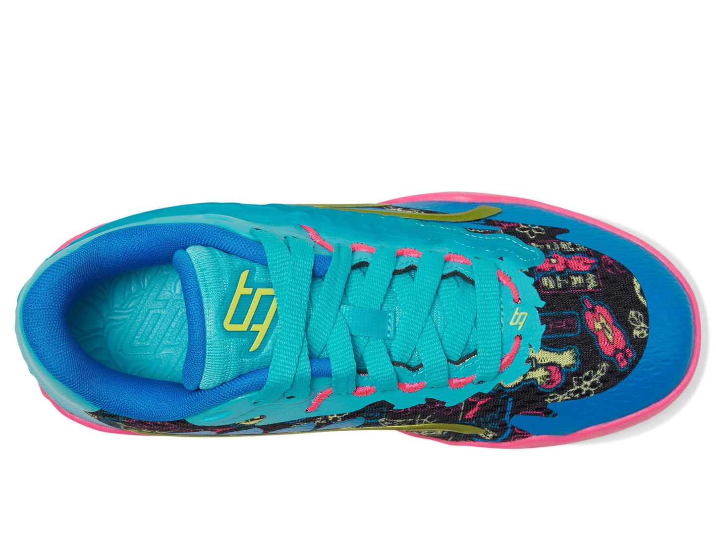 PUMA Women's Stewie 3 Basketball Shoes Sneaker, Bright Aqua/Fluro Pink PES Black, 9