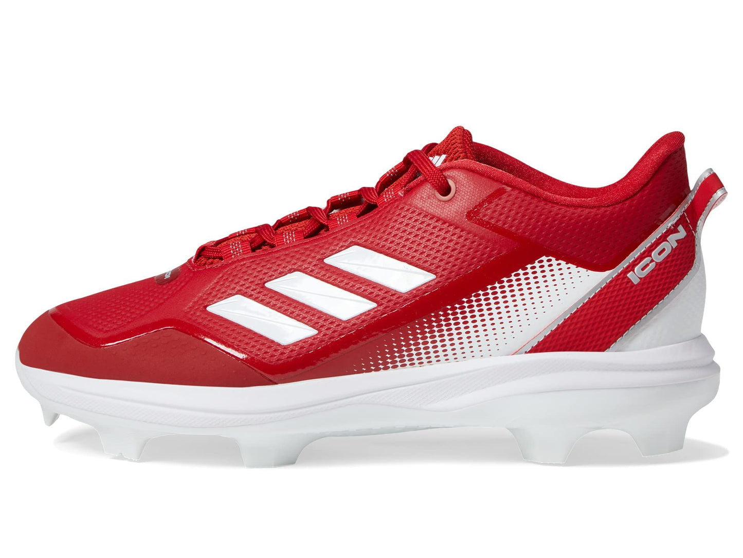 adidas Men's Icon 7 TPU Baseball Shoe, Team Power Red/Silver Metallic/White, 13