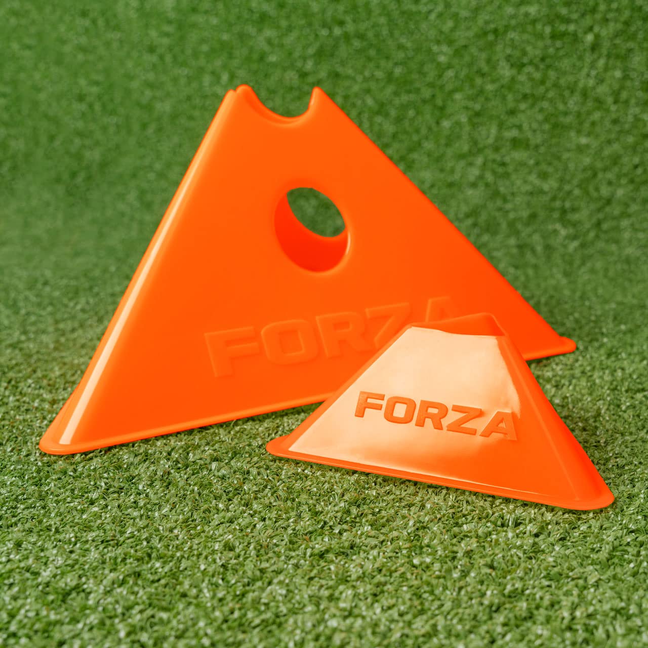 FORZA 2-Inch Mini Tri Training Cones | 40 Pack | Drills & Training | Multi Sport Use - Soccer, Hockey, Football Training | with Carry Strap