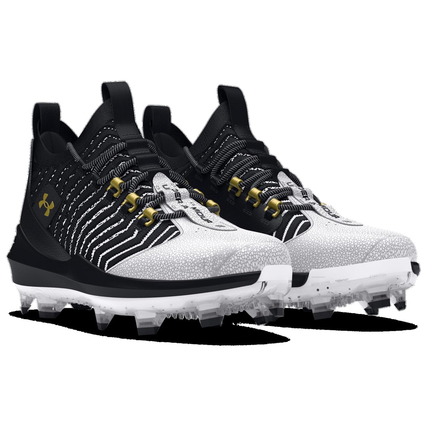 Under Armour Harper 9 Pro TPU - Men's (Black/White/Metallic Gold) Size 10