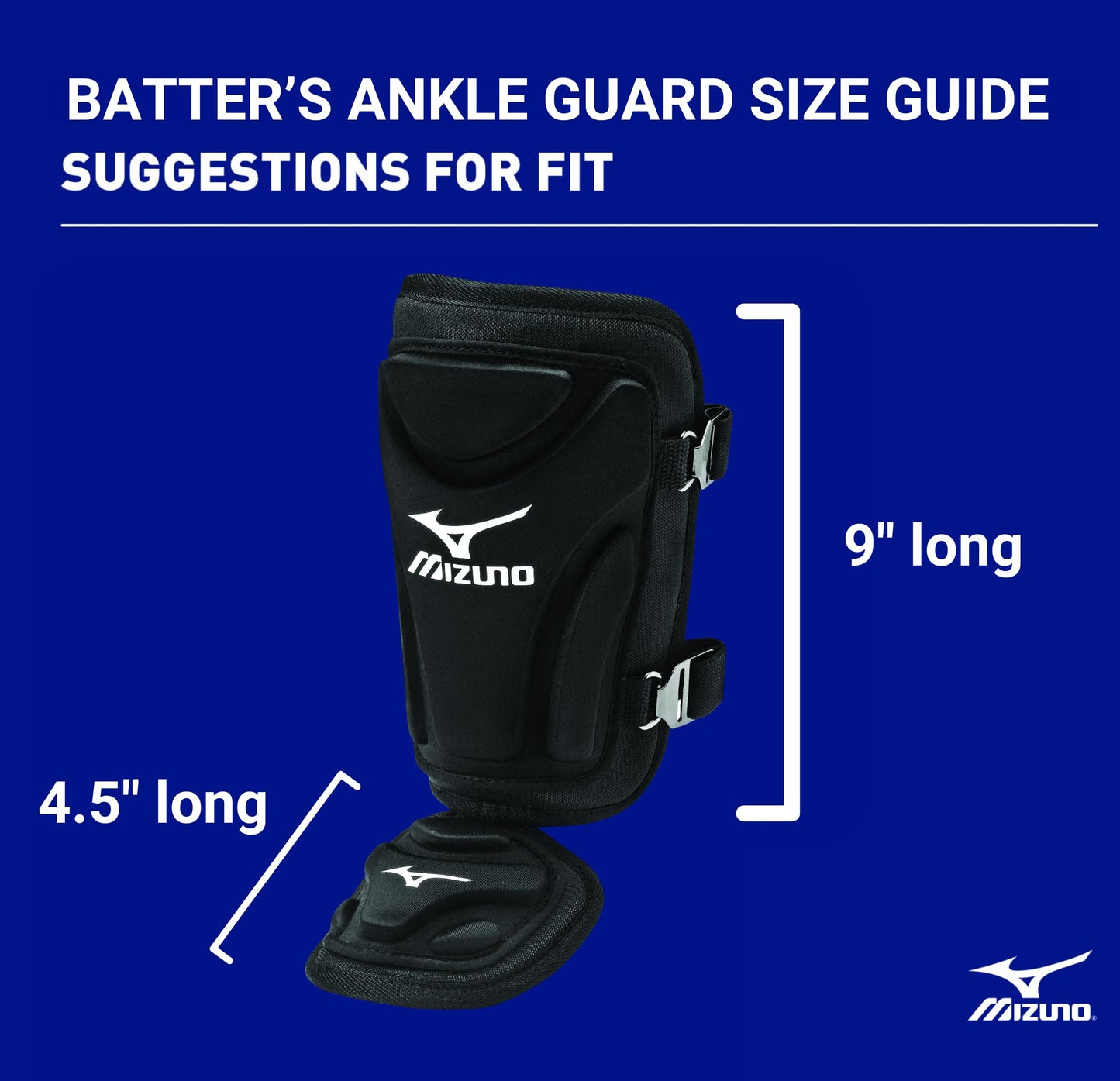 Mizuno Batter's Ankle Guard, Black