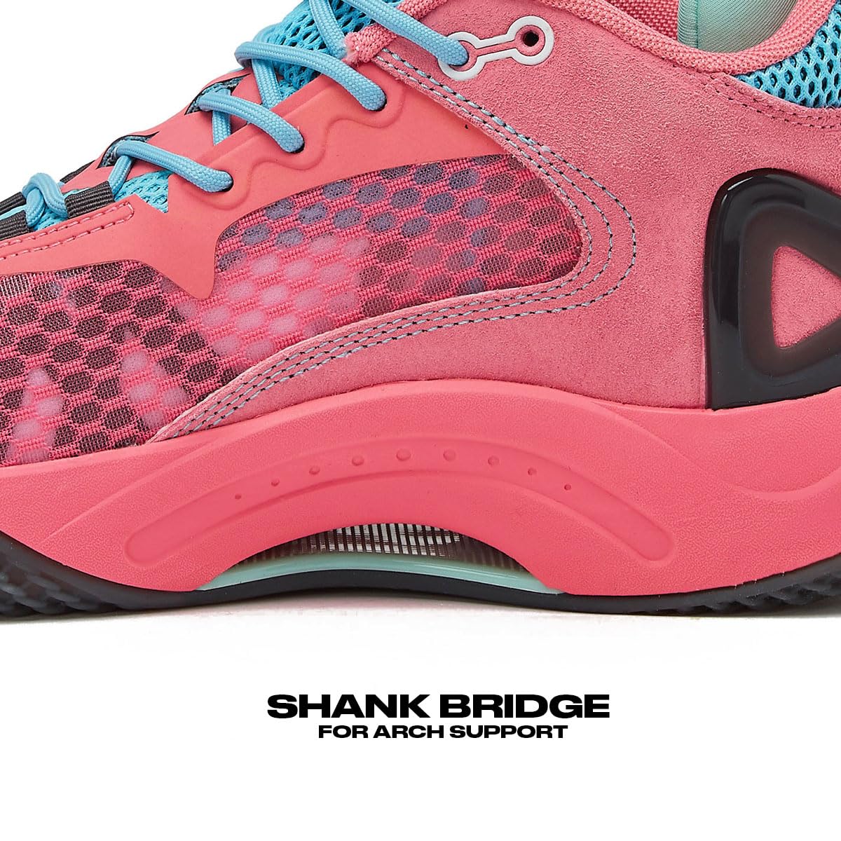 AND1 Scope Basketball Shoes for Women and Men, High Top Men’s Basketball Shoes - Womens Basketball Sneakers - Light Pink/Light Green, 5.5 Medium