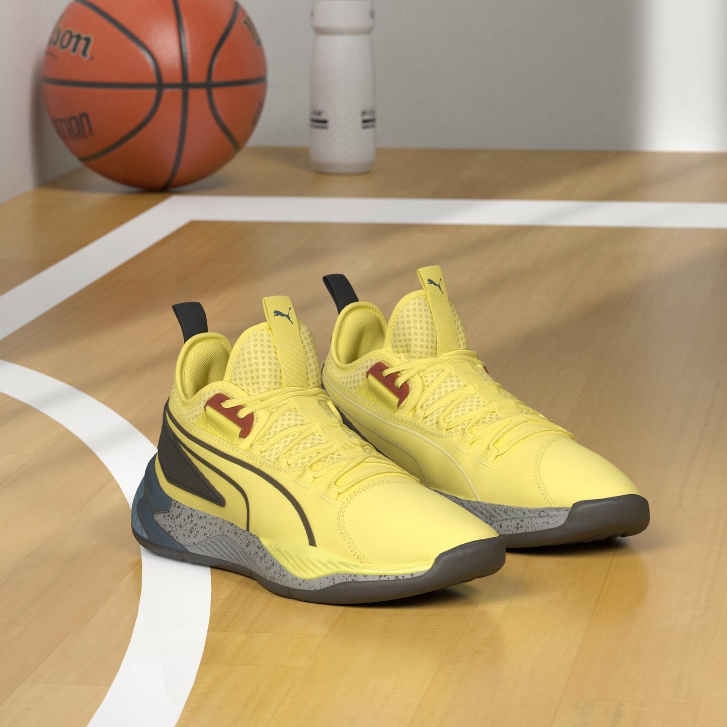 PUMA Mens Uproar Spectra Basketball Sneakers Shoes Casual - Yellow - Size 11.5 D