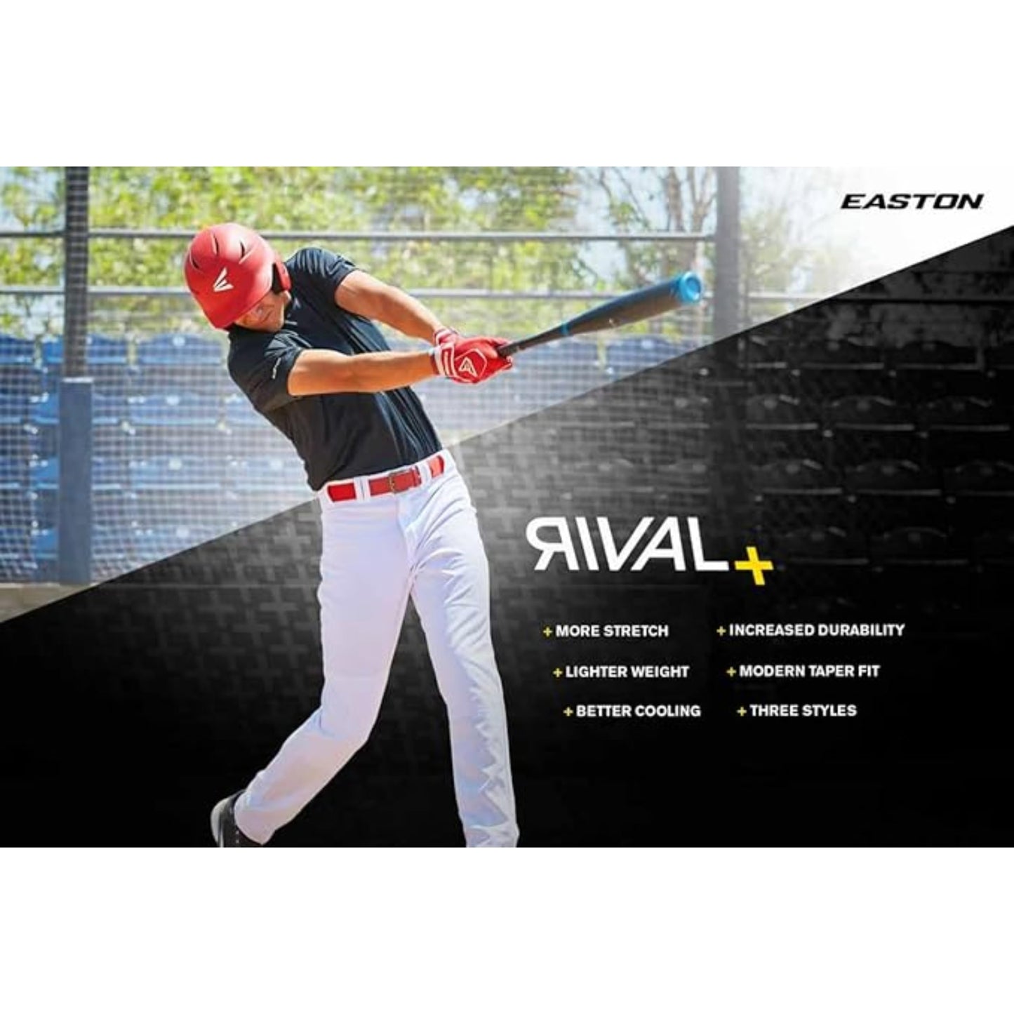 Easton | RIVAL+ Knicker Baseball Pant | White | Adult | Large