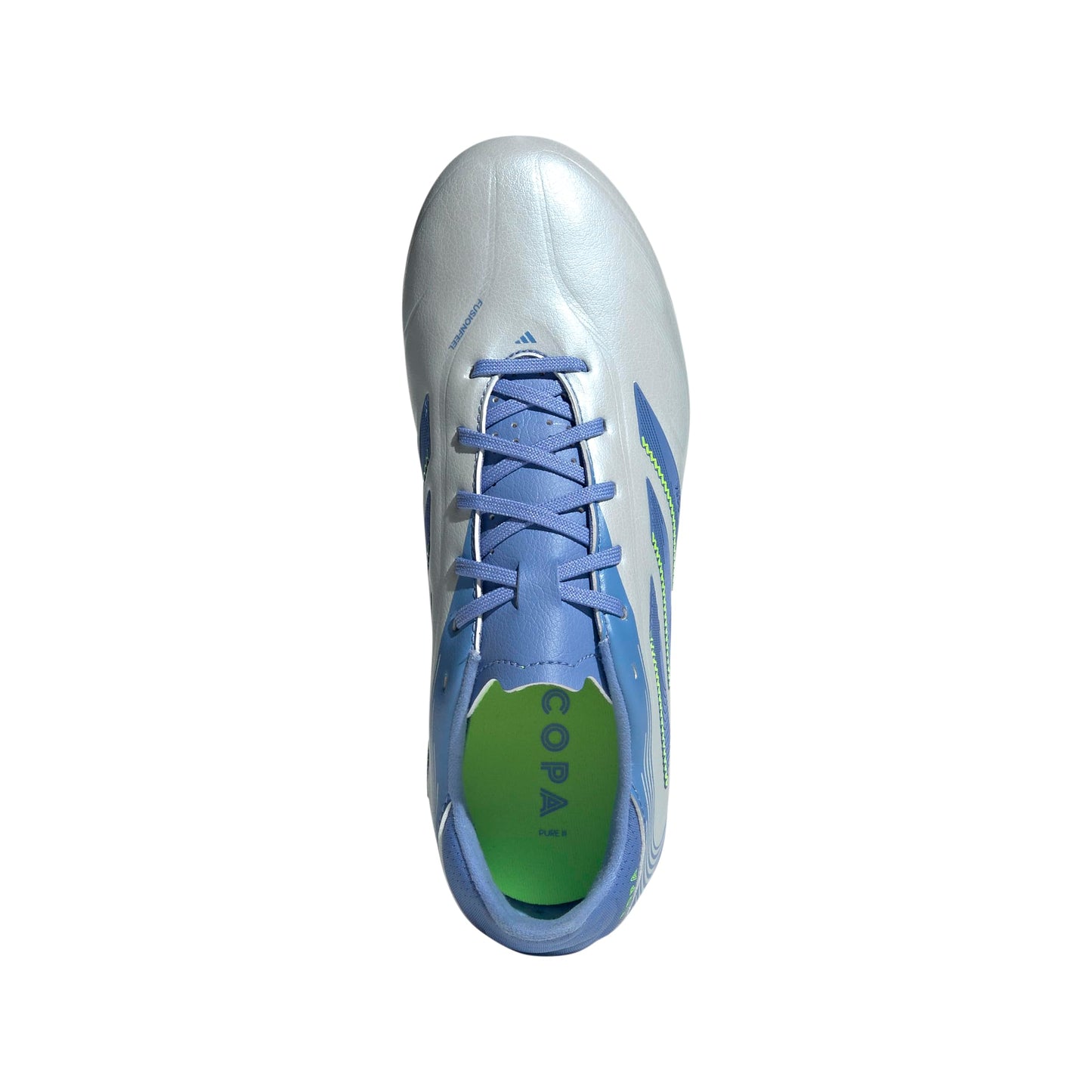 adidas Copa Pure 3 League Firm Multi Ground Sneaker, Halo Blue/Blue Fusion/Lucid Lemon, 1 US Unisex Little Kid
