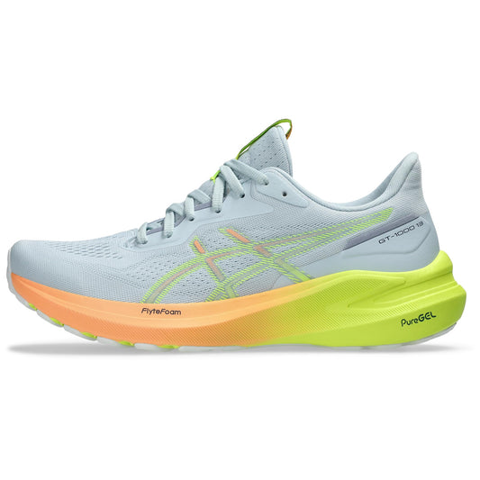 ASICS Women's GT-1000 13 Running Shoes, 9, Cool Grey/Safety Yellow