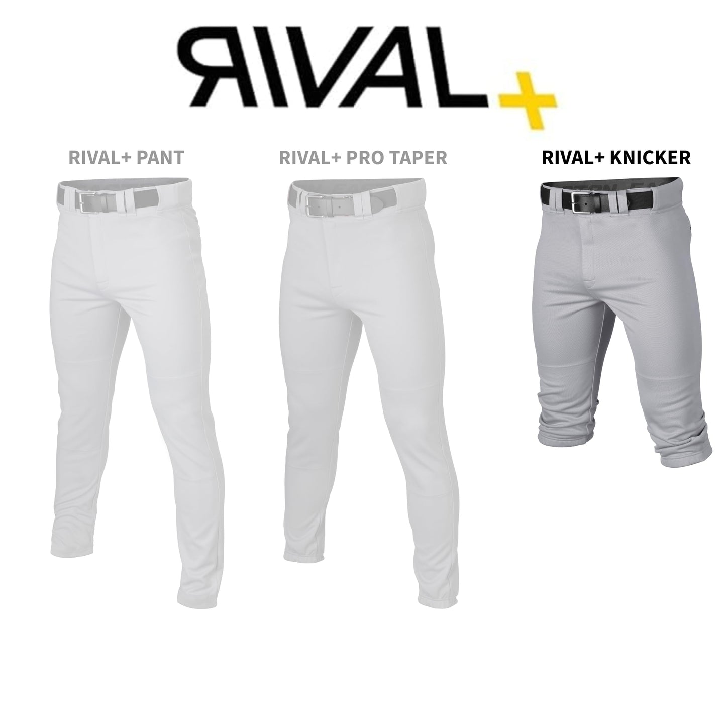 Easton | RIVAL+ Knicker Piped Baseball Pant | White/Red | Adult | Medium