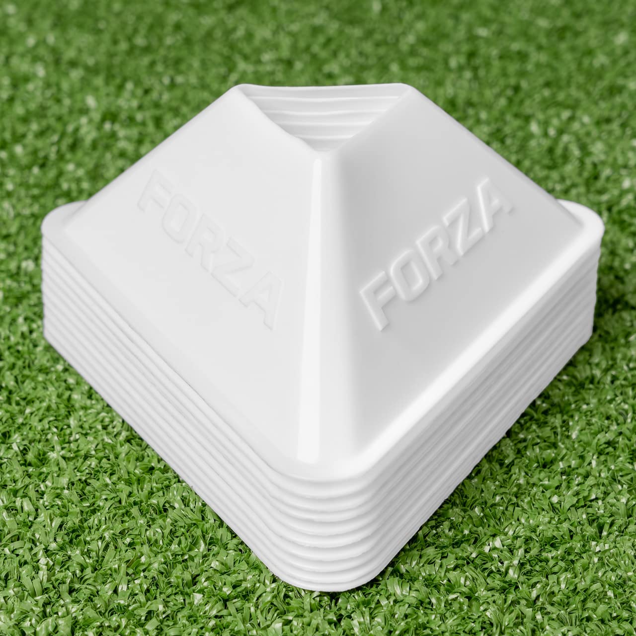 FORZA 2-Inch Mini Tri Training Cones | 40 Pack | Drills & Training | Multi Sport Use - Soccer, Hockey, Football Training | with Carry Strap