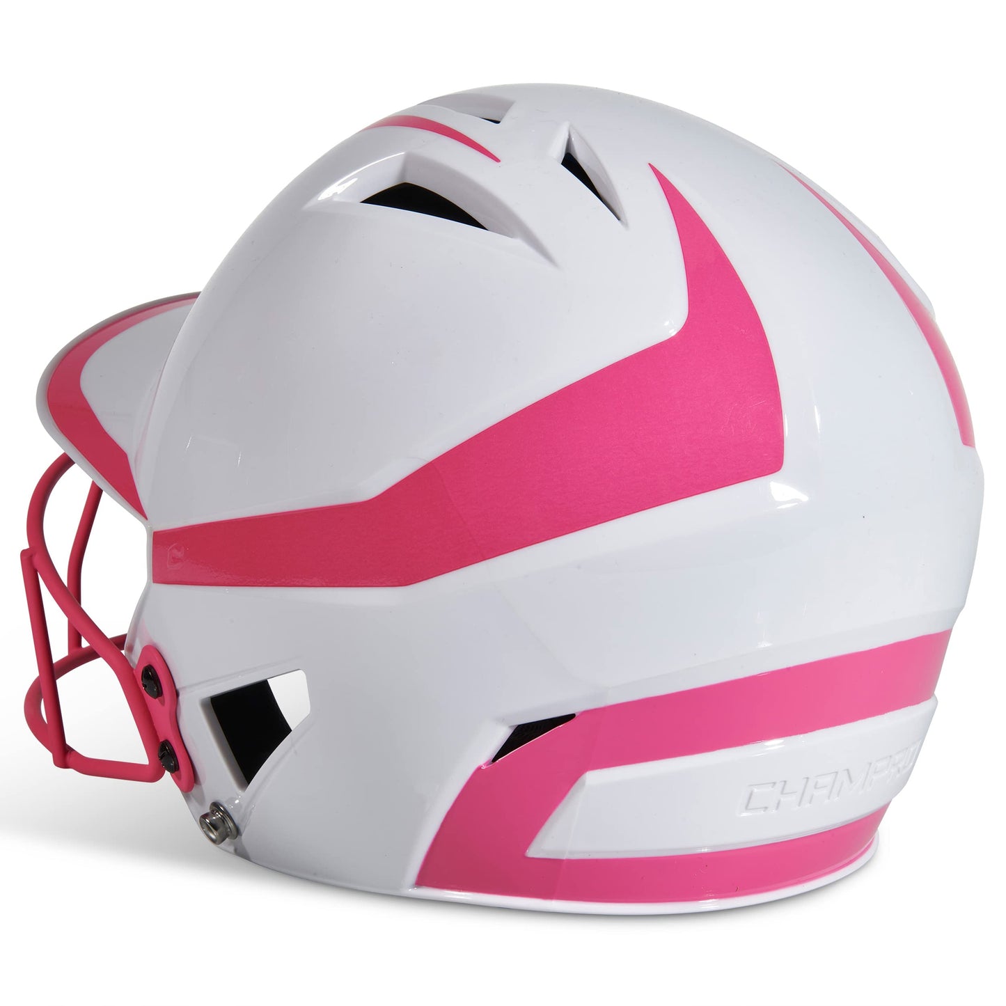 CHAMPRO HX Rise Pro Fastpitch Softball Batting Helmet with Facemask in Two-Tone Color Glossy Finish