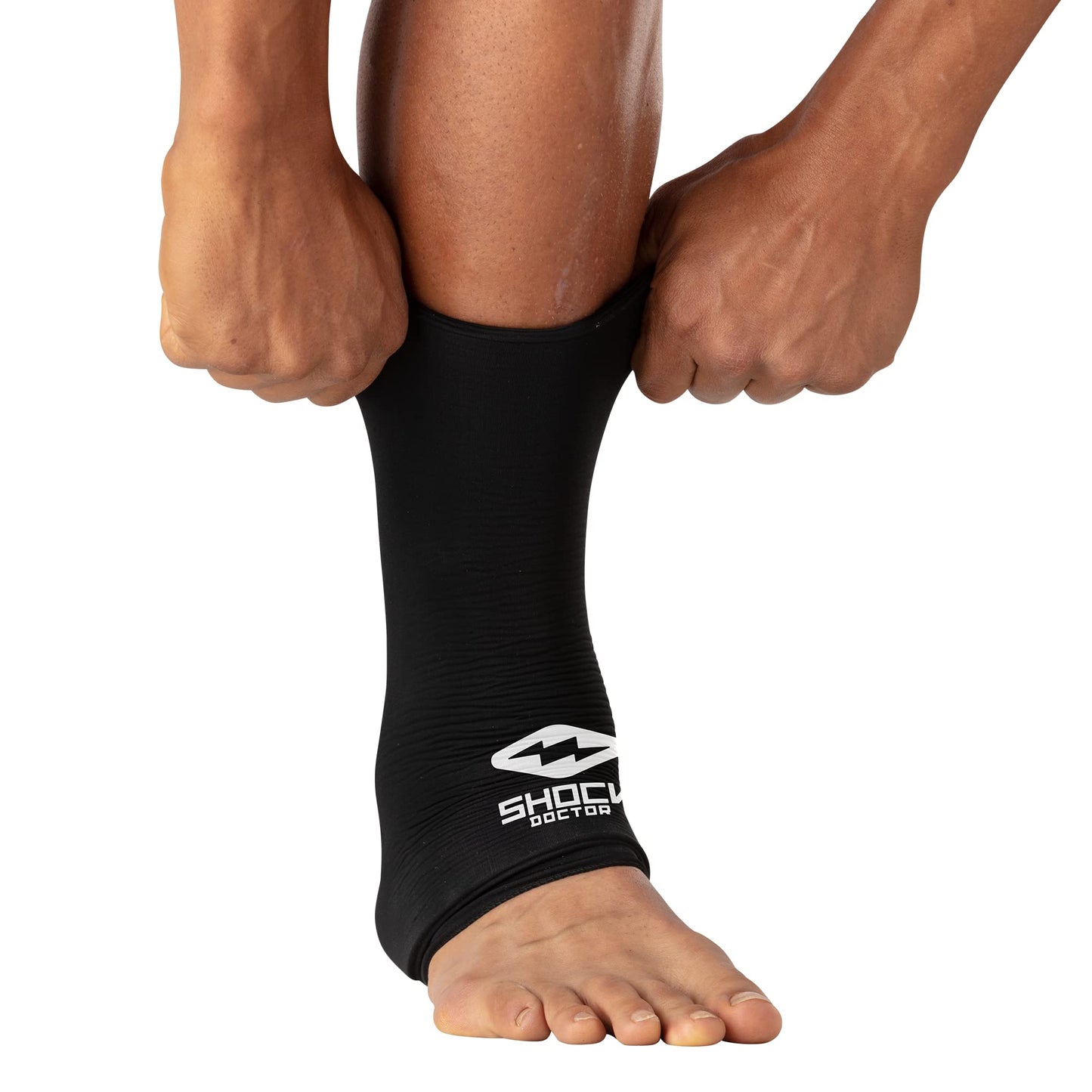 Shock Doctor SD40040-00001-S/M SD Flex Ice Therapy Ankle Comp Sleeve-Black-S/M