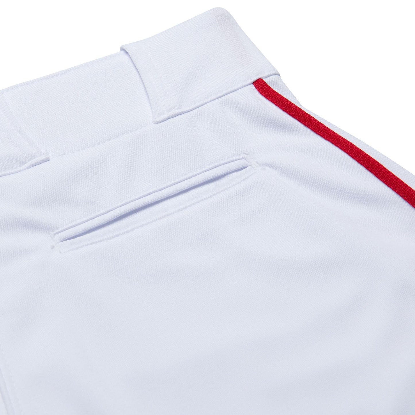 CHAMPRO Men's Standard Triple Crown 2.0 Open Bottom Baseball Pants with Braid, White, Scarlet