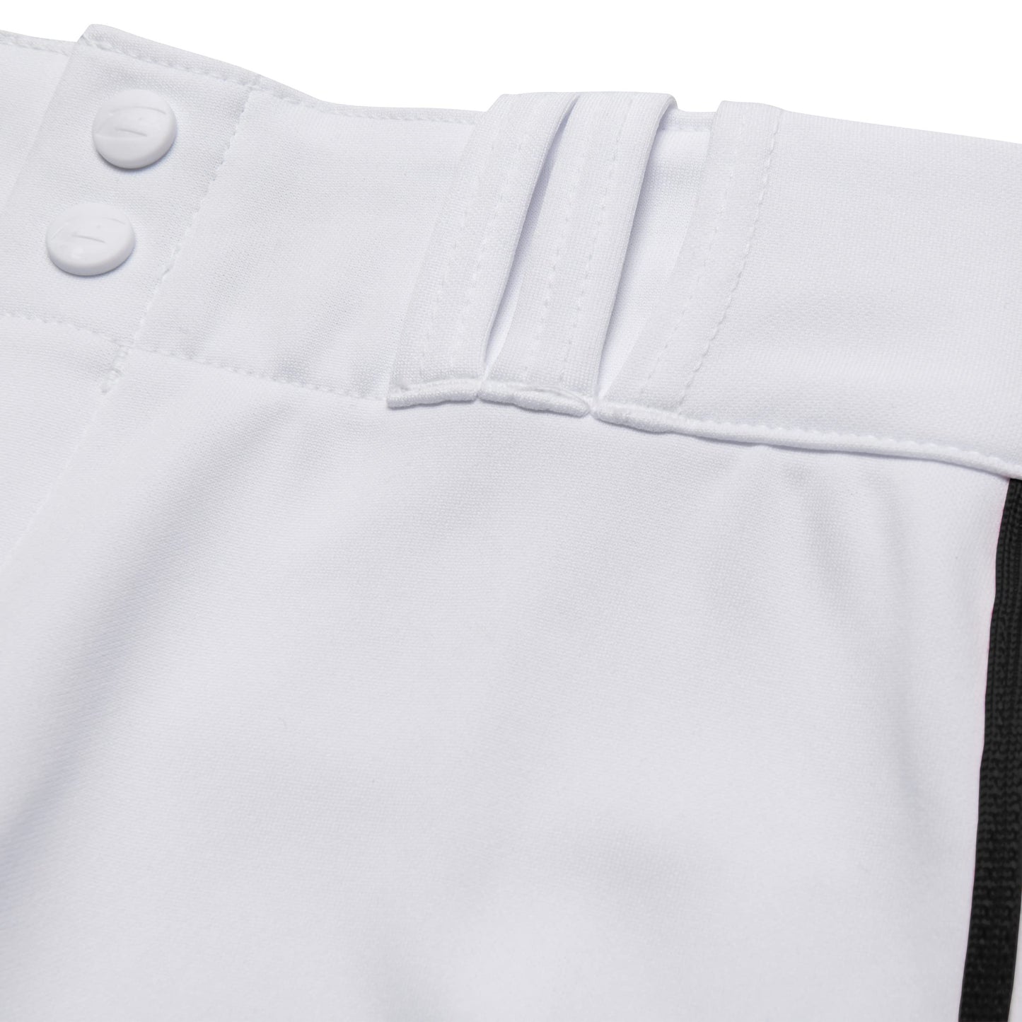 Champro Women's Standard Tournament Low Rise Softball Pants with Side, White, Black Pipe, Small