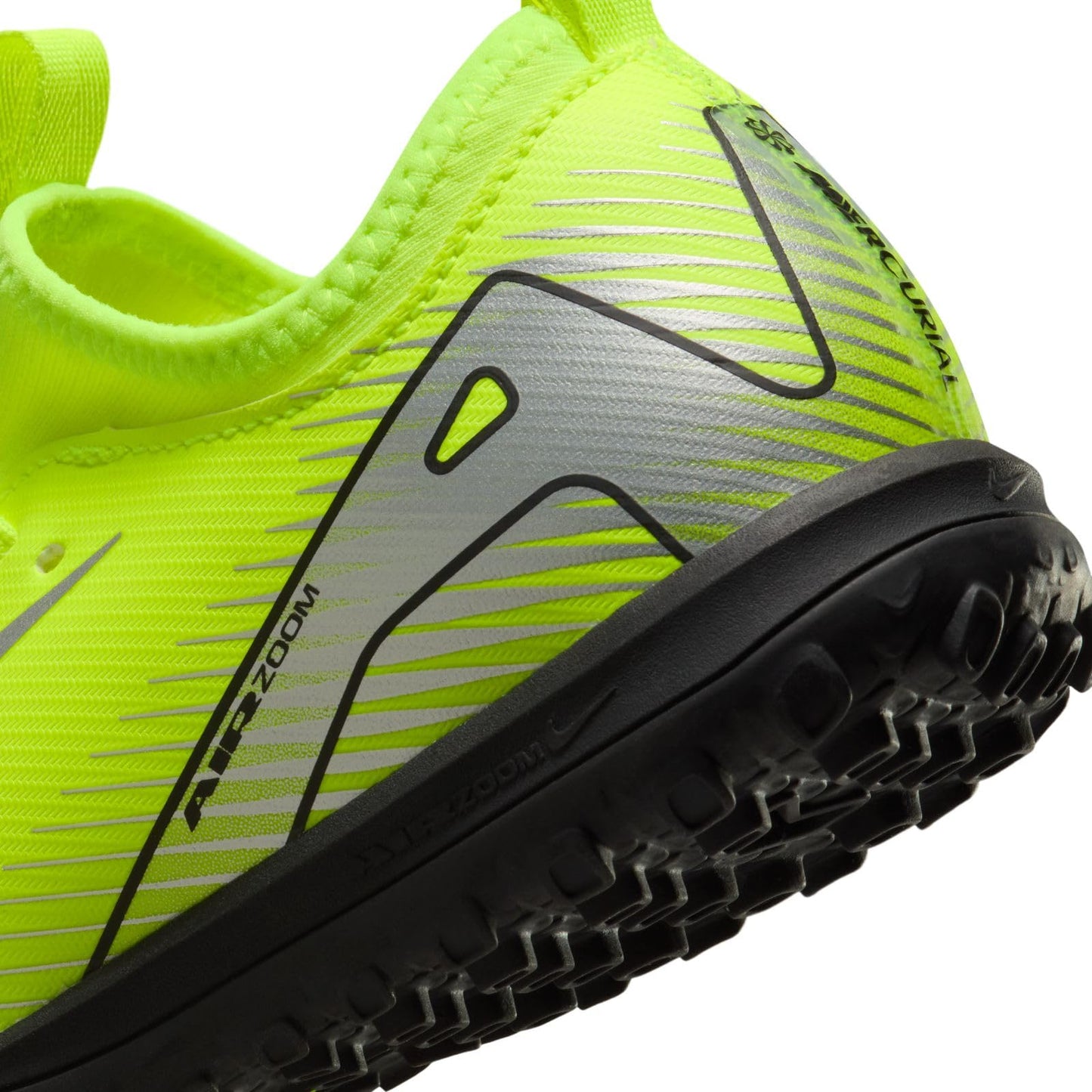 Nike Jr. Mercurial Vapor 16 Academy Little/Big Kids' TF Low-Top Soccer Shoes (FQ8284-700, Volt/Black) Size 5.5
