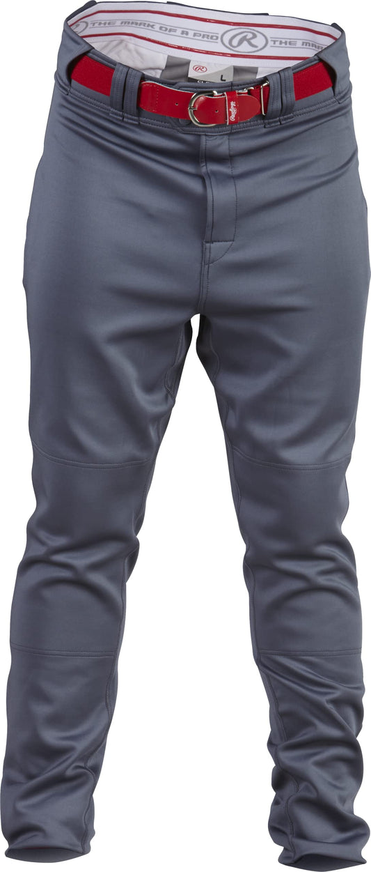 PRO 140 Premium Series Game Baseball Pant, Adult, Solid Color, Full Length, Unhemmed, Graphite 30x37