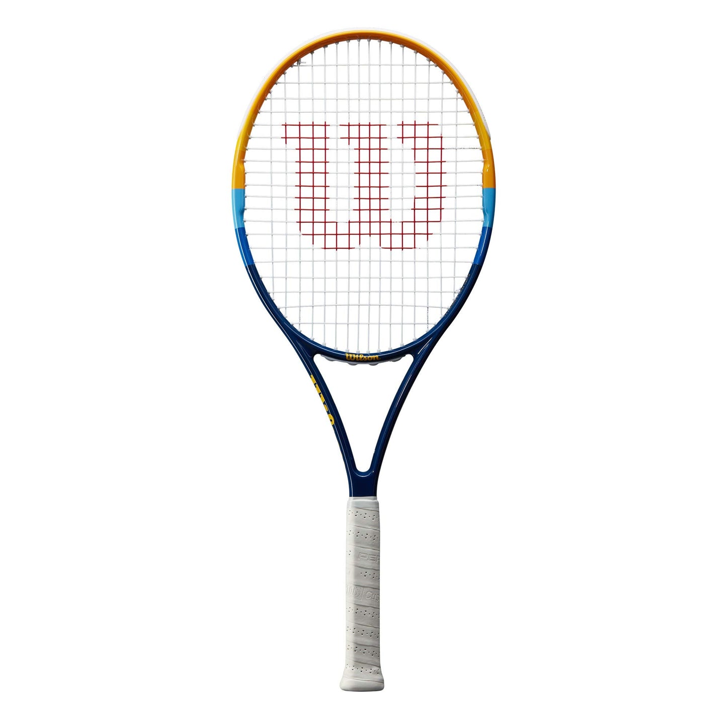 Wilson Profile Adult Recreational Tennis Racket - Grip Size 3 - 4 3/8", Blue/Orange
