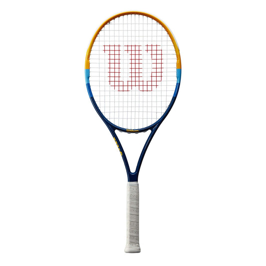 Wilson Profile Adult Recreational Tennis Racket - Grip Size 3 - 4 3/8", Blue/Orange