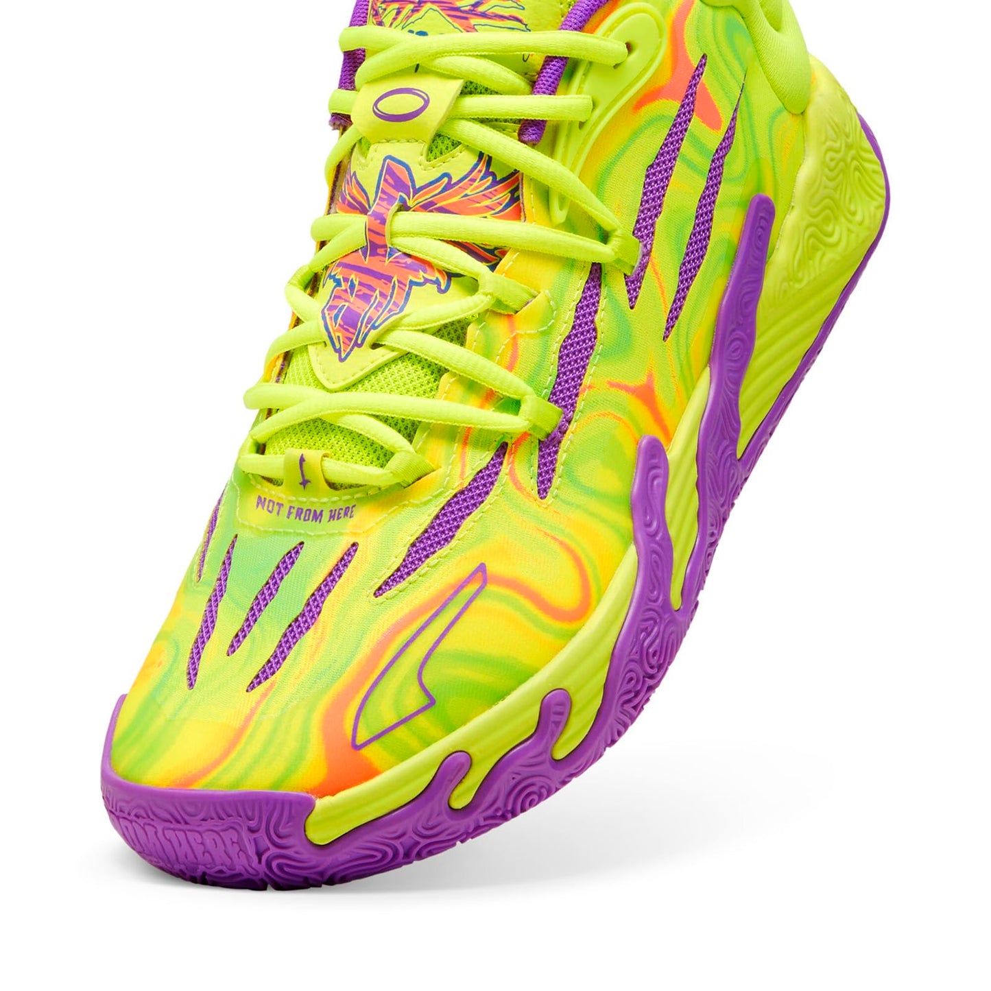 PUMA Womens Mb.03 Spark Basketball Sneakers Shoes Athletic Court, Indoor - Yellow - Size 9.5 M, 37989801