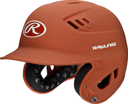 Rawlings | R16 Velo Baseball Batting Helmet | Junior (6 3/8" - 7 1/8") | Matte Burnt Orange