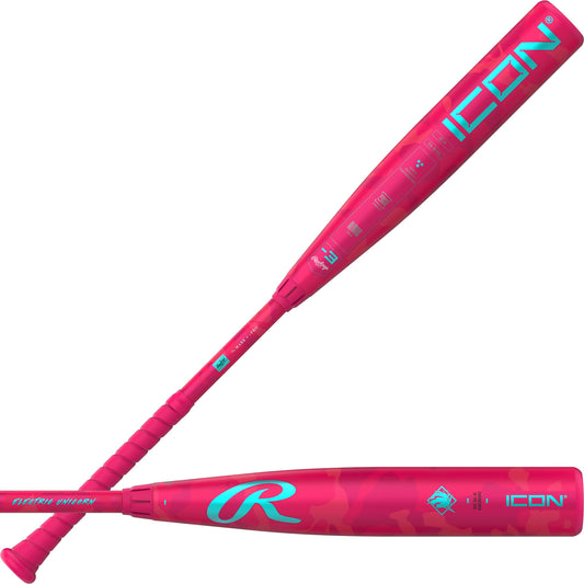 Rawlings | 2025 | ICON Baseball Bat | BBCOR | -3 Drop | Electric Unicorn | 33"