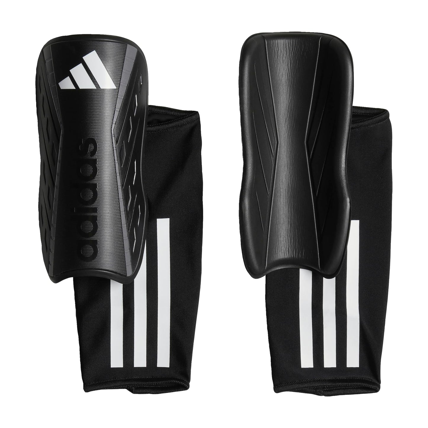 adidas Unisex-Adult Tiro Soft Ground League Shin Guards, Black/White/Iron Metallic, Large