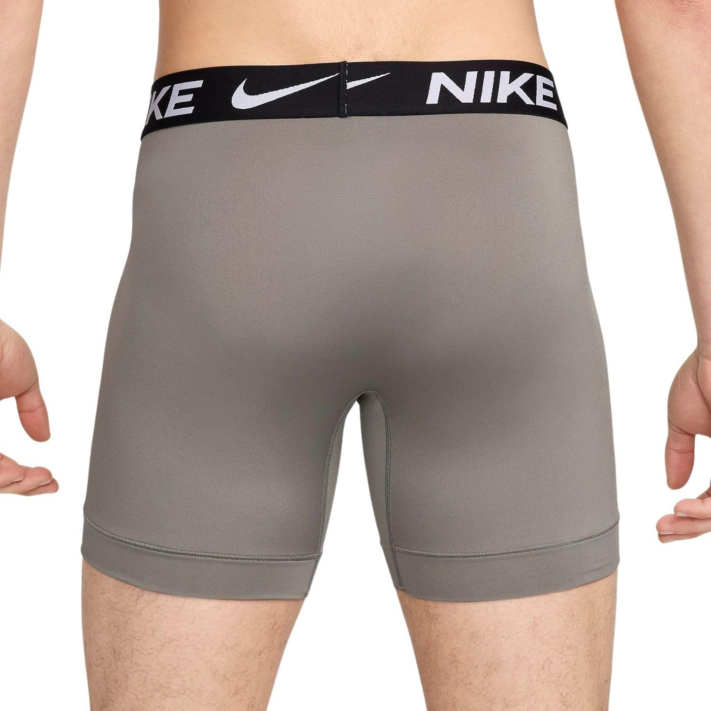 Nike Men's Dri-Fit Essential Micro Boxer Brief, 3pk, Dark Stucco/Court Blue/Dk Team Red, L