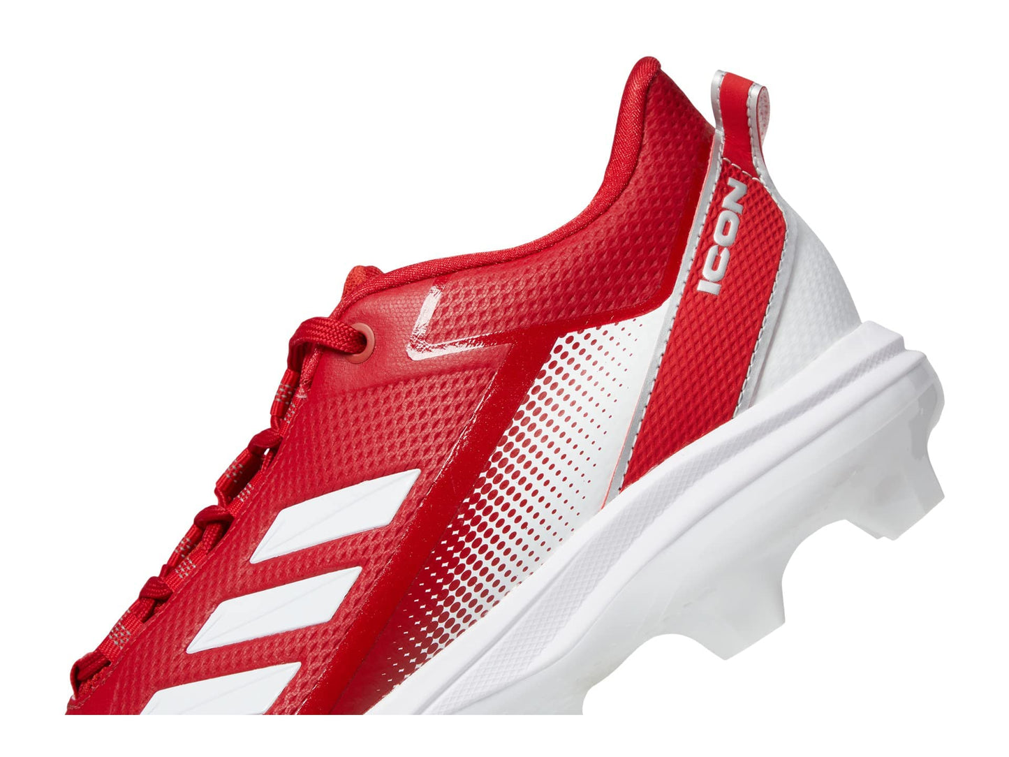 adidas Men's Icon 7 TPU Baseball Shoe, Team Power Red/Silver Metallic/White, 13