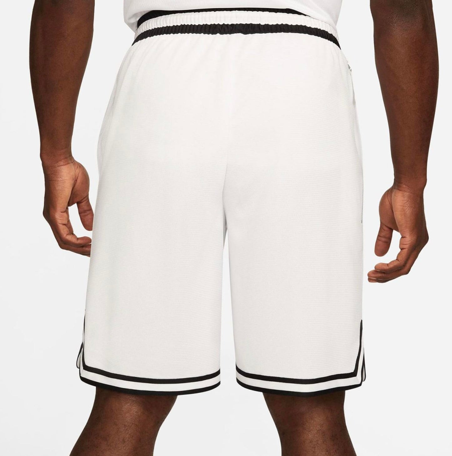 Nike Dri-Fit DNA Men's 10" Basketball Shorts Loose Fit (US, Alpha, Large, Regular, Regular, White/Black)