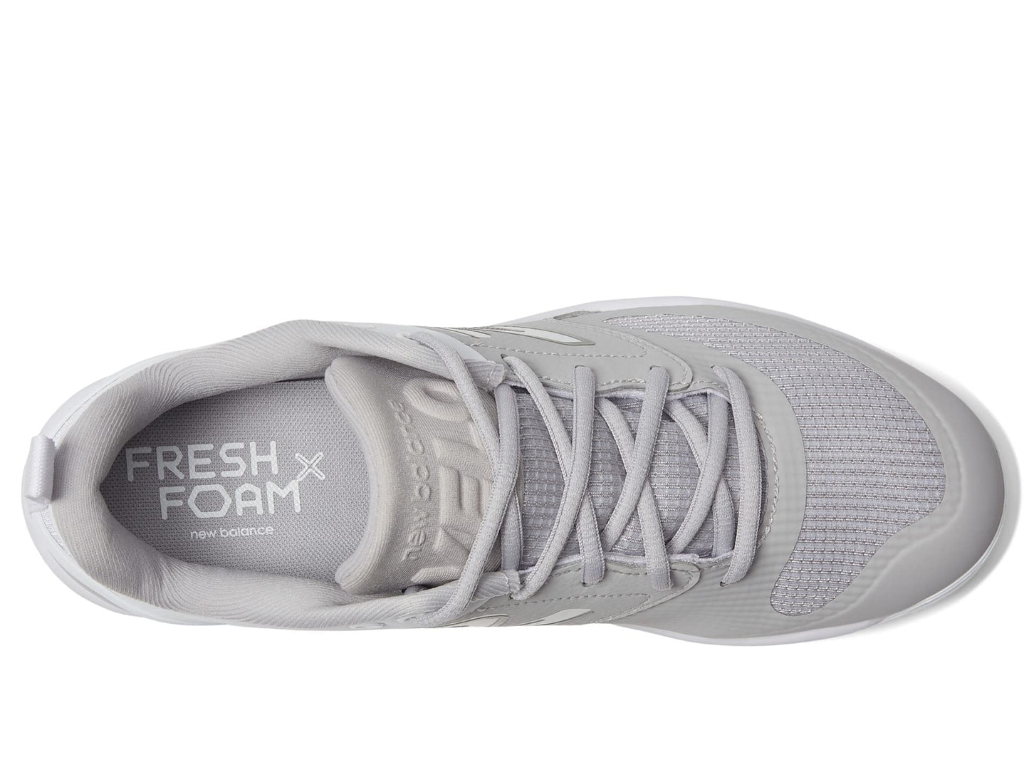 New Balance Women's Fresh Foam Velo V3 Softball Shoe, Grey/White, 8