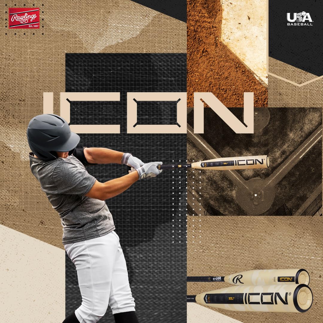 Rawlings | 2025 | ICON Baseball Bat | USA | 2 5/8' Barrel | 27 inch | -10