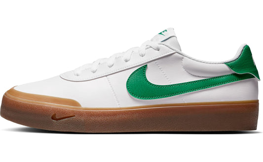 Nike Men's Court Shot Sneaker, White/Malachite/Gum Medium Brown, 9