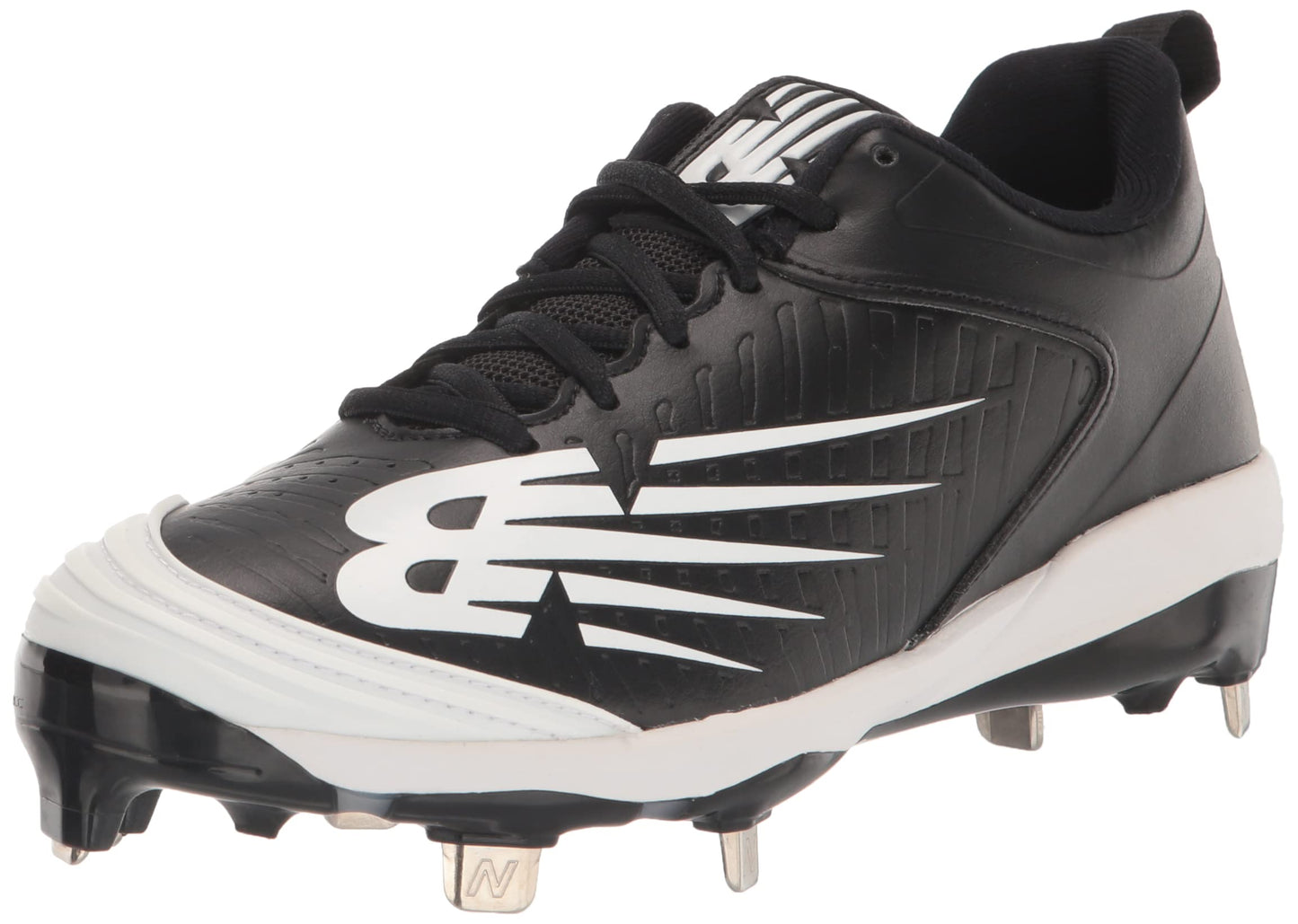 New Balance Women's Fuse V3 Metal Pitch Softball Shoe, Black/Black, 8