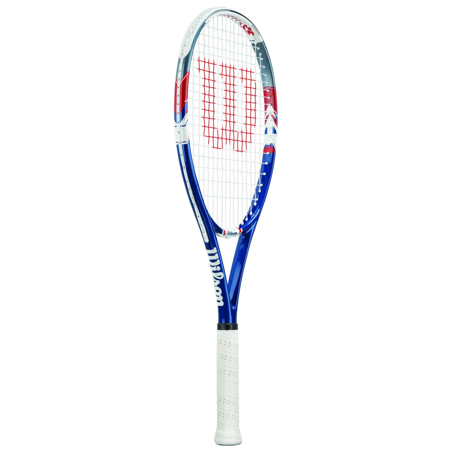 Wilson US Open Adult Recreational Tennis Racket - Grip Size 3 - 4 3/8", Red/White/Blue
