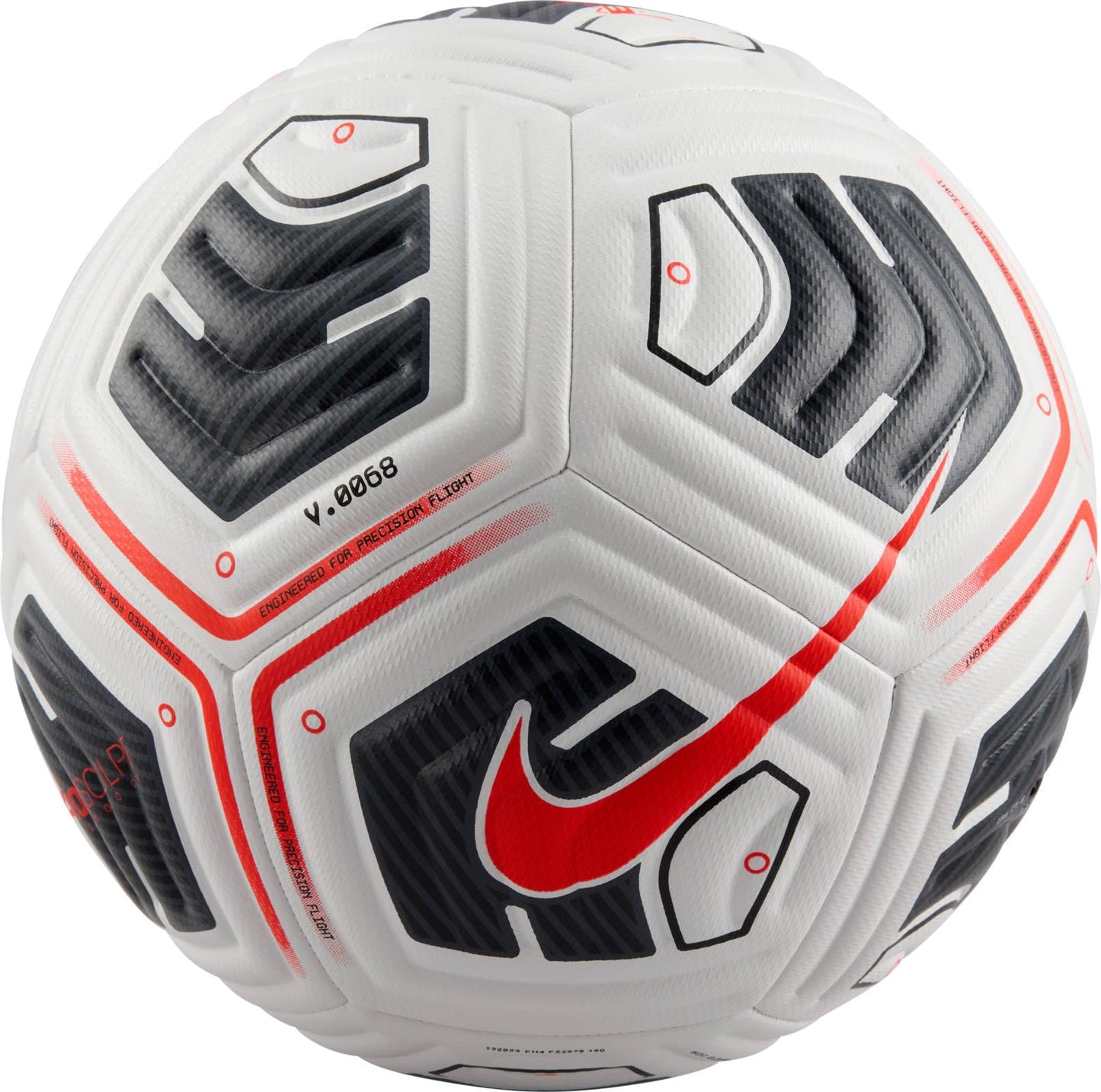 NIKE FZ2979-100 Academy Plus Recreational Soccer Ball Unisex White/Black/Bright Crimson Size 5